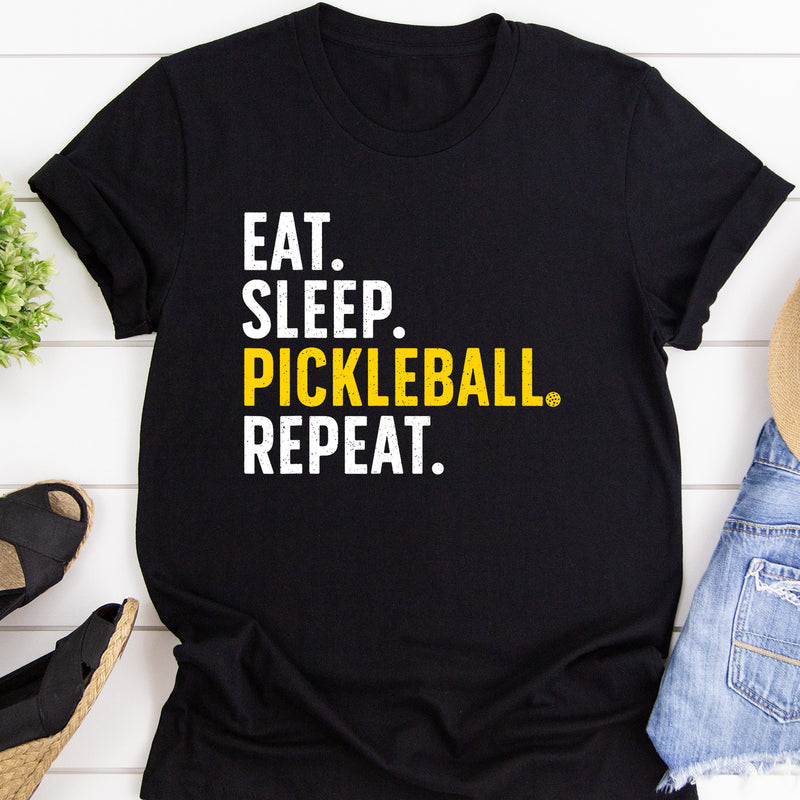 Eat Sleep Pickleball Repeat Tee