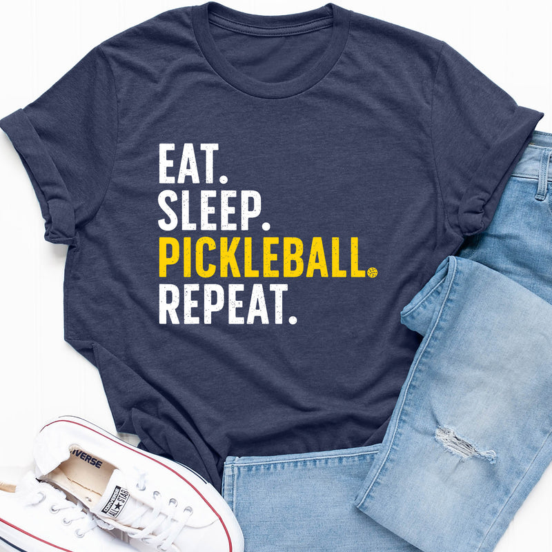 Eat Sleep Pickleball Repeat Tee