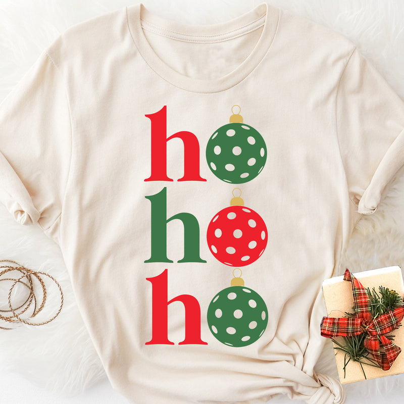 Ho Ho Ho Christmas Pickleball Tee