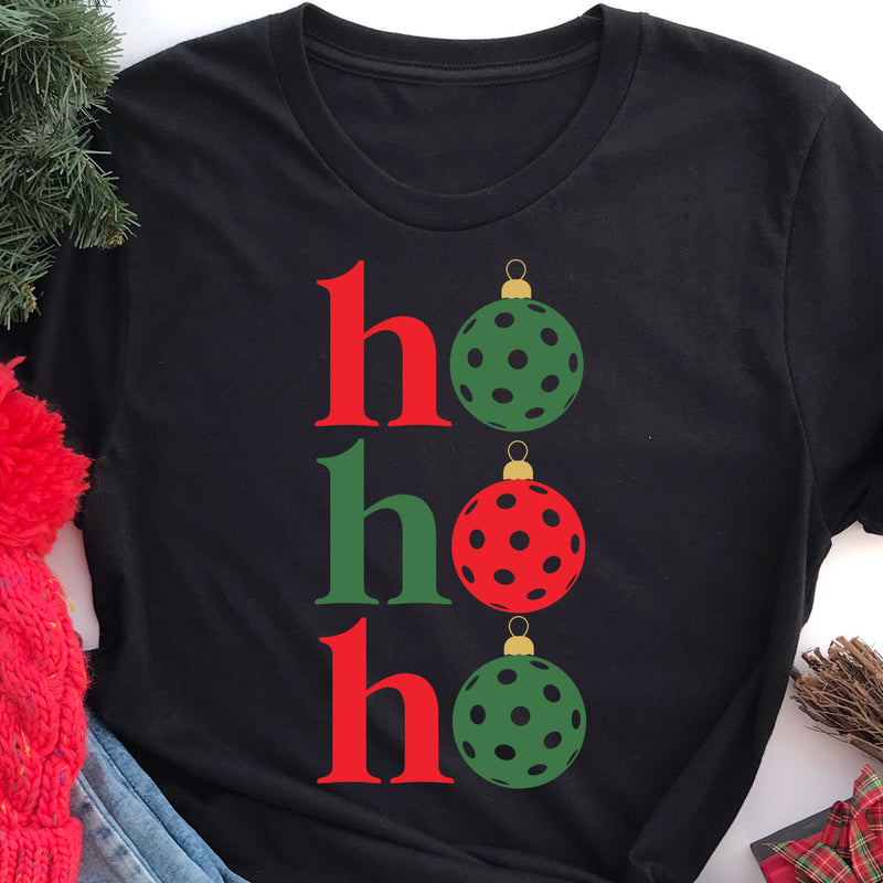 Ho Ho Ho Christmas Pickleball Tee