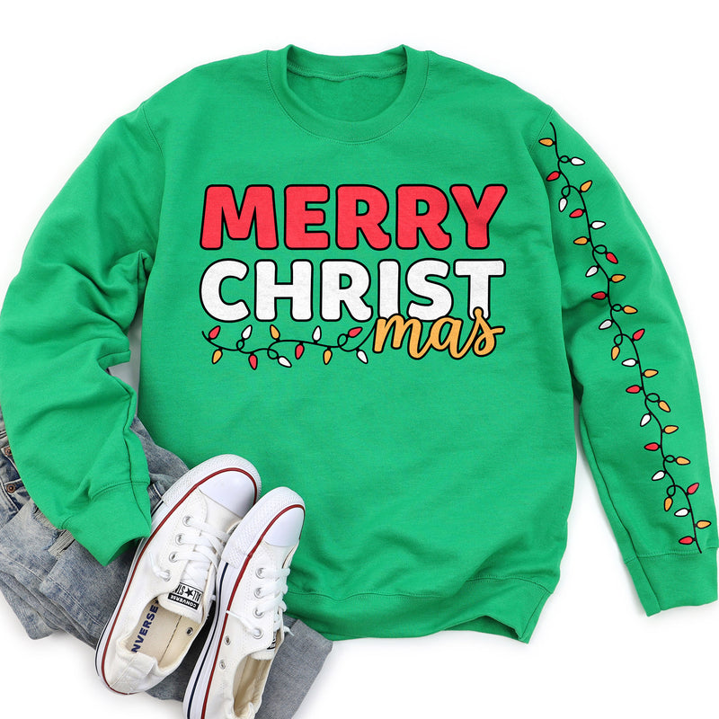 Merry CHRISTmas Printed Sleeve Sweatshirt