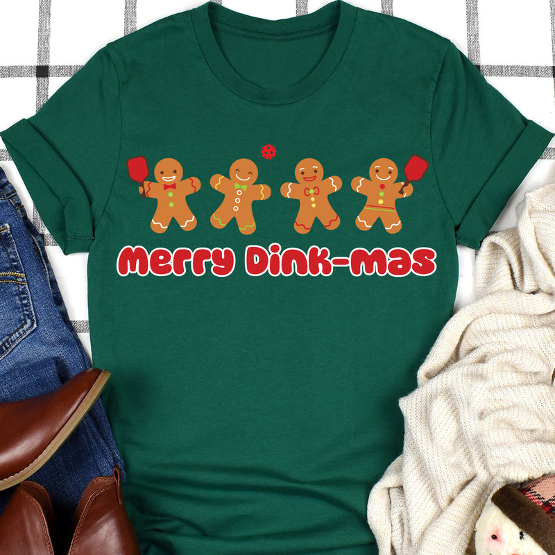 Merry Dink-mas Christmas Pickleball Tee