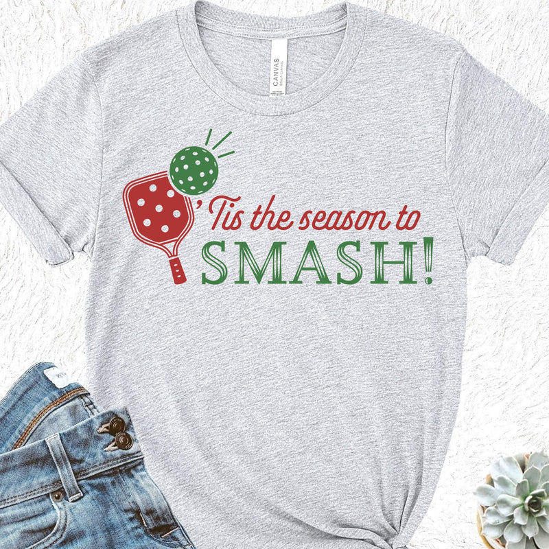 Tis The Season To Smash - Christmas Pickleball Tee